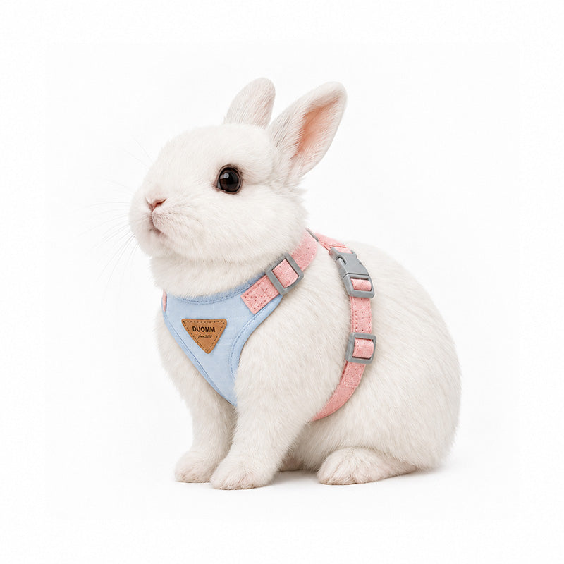 Adjustable Bunny Harness and Leash Set - Soft Vest Small Pet Walking Harness