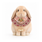 Chinese Ethnic Style Rabbit Bib, Bunny Bandana with Tassels, Small Pet Collar