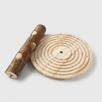 Natural Wood Bunny Treat Tree - Interactive Foraging Toy