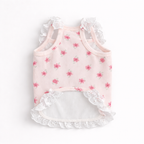 Kawaii Lace Ruffle Rabbit Dress – Soft Cotton Bunny Harness Vest with Heart & Bear Print