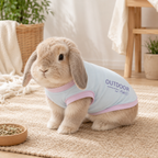 Cooling Summer Bunny Shirt – Lightweight Rabbit Clothes for Shedding Control & Warm Weather Comfort