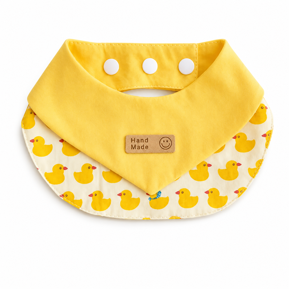 Rabbit Bandana Bib, Print Handmade Bunny Collar, Adjustable Snap Small Pet Bib