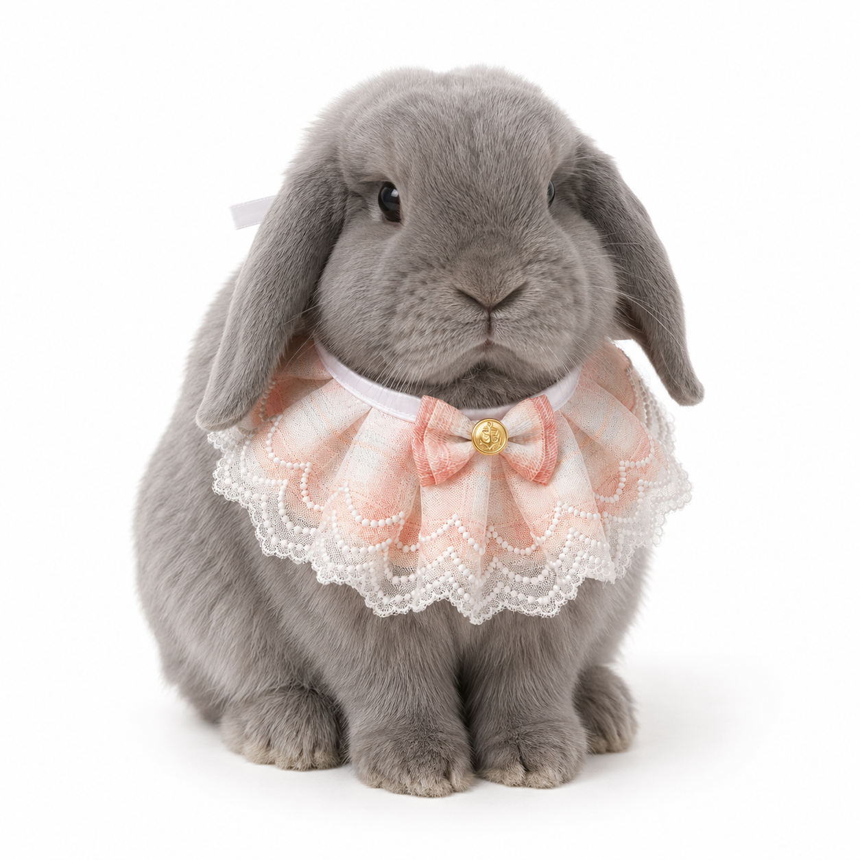 Pet Rabbit Accessory Lace Bib – Fancy Dress Up Collar for Bunnies and Small Pets