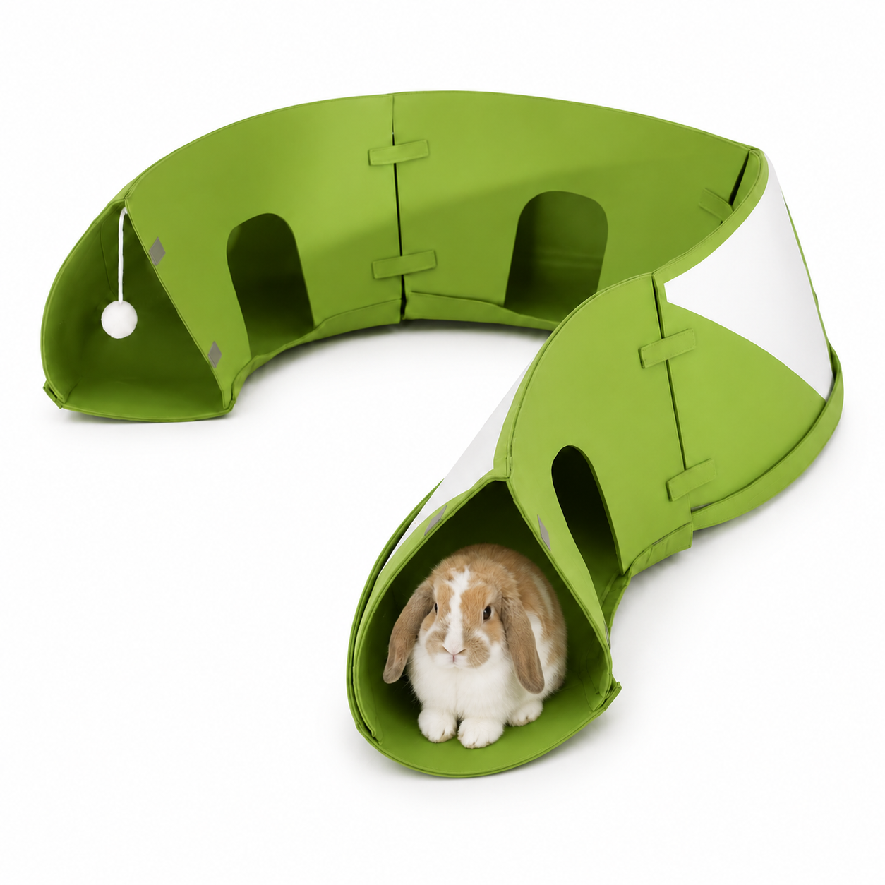 Modular Felt Bunny Tunnel Toy, Connectable Rabbit  Hideout, DIY Puzzle Cave for Rabbits