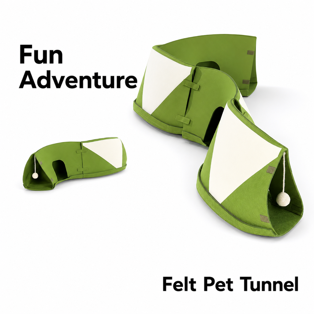 Modular Felt Bunny Tunnel Toy, Connectable Rabbit  Hideout, DIY Puzzle Cave for Rabbits