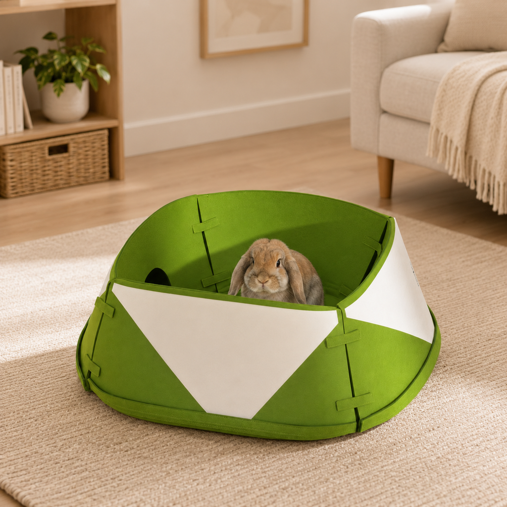Modular Felt Bunny Tunnel Toy, Connectable Rabbit  Hideout, DIY Puzzle Cave for Rabbits