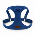 Soft Faux Suede Rabbit Harness Set with Bow | Adjustable Leash for Small Pets