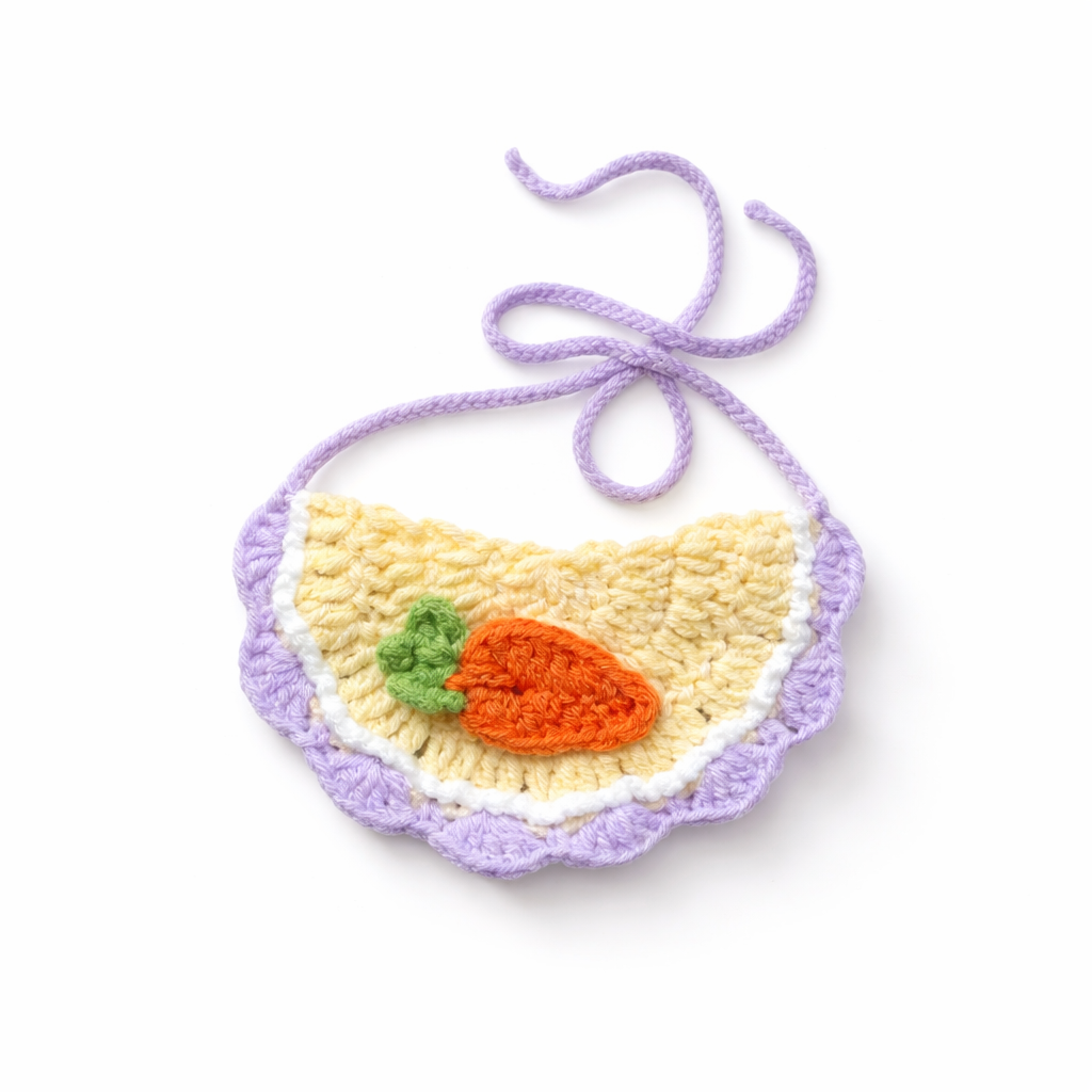 Striped Rabbit Dress and Crochet Flower Hat Set